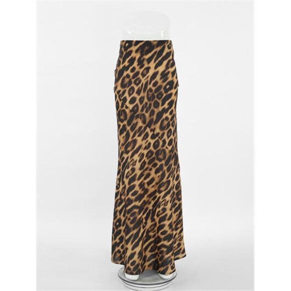 Leopard Print Bodycon Maxi Skirt - Picture 6 of 12